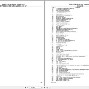 Komatsu Engine SAA6D114E 3D WT 26850001 UP Parts Catalog (1)