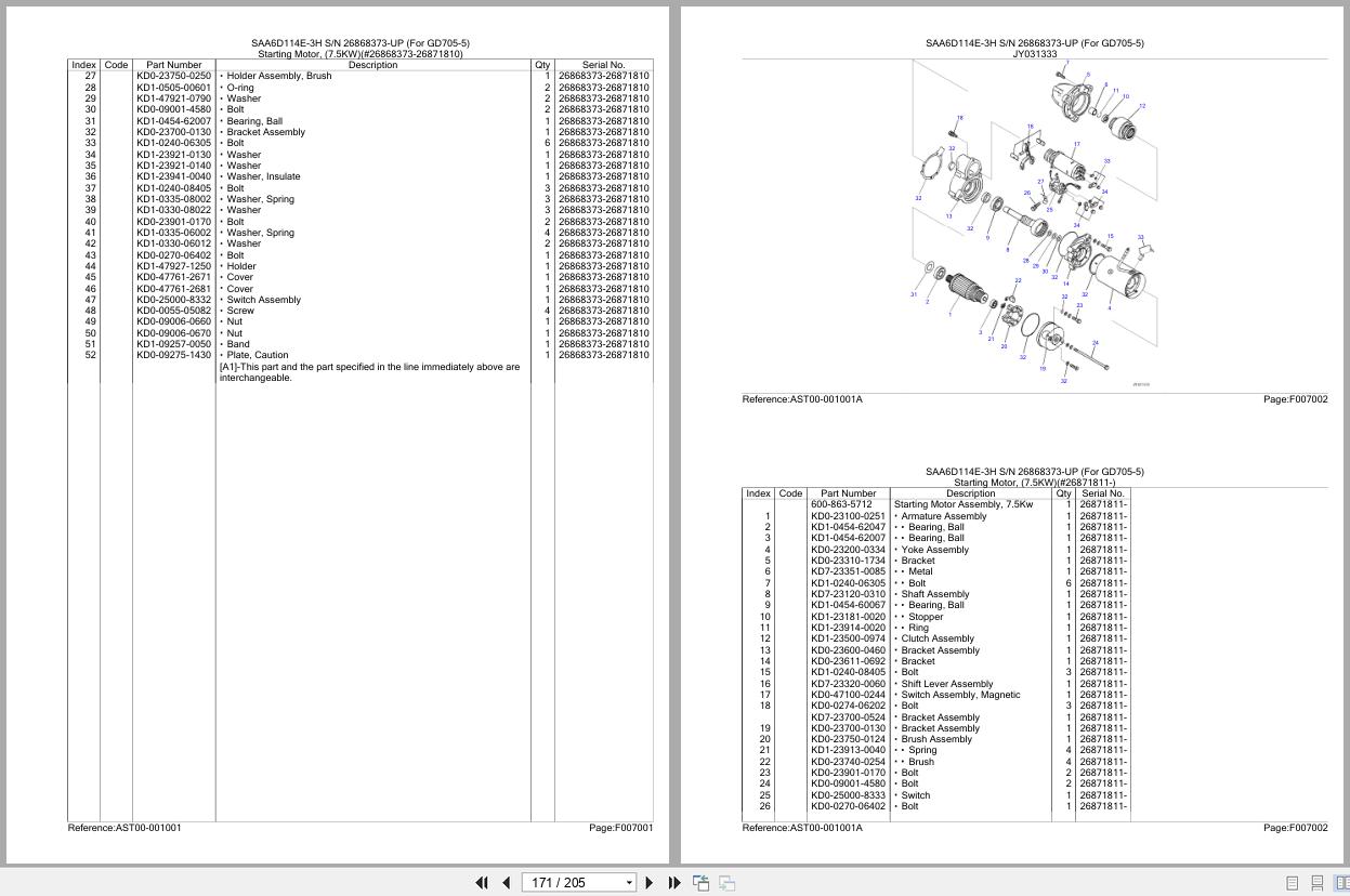Komatsu Engine SAA6D114E 3H 26868373 UP Parts Catalog (2)