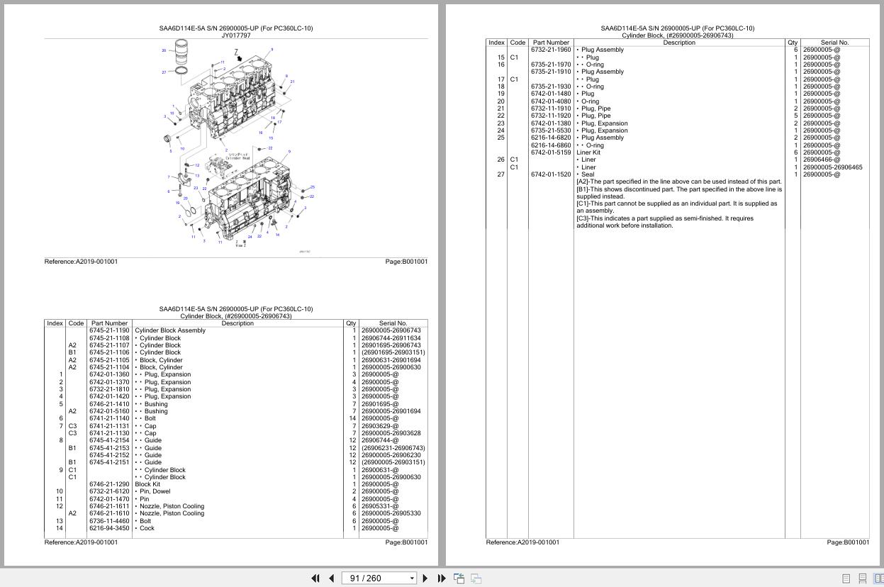 Komatsu Engine SAA6D114E 5A 26900005 UP Parts Catalog (2)