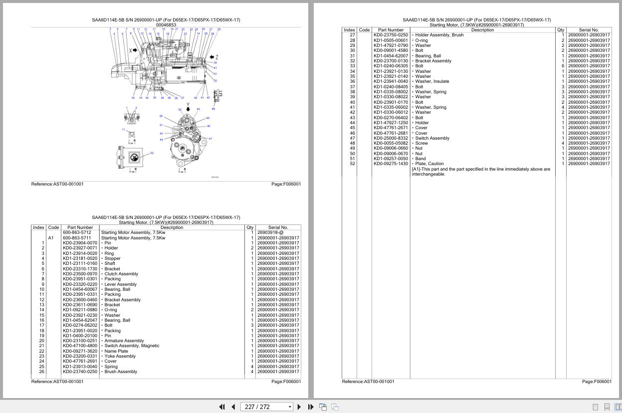 Komatsu Engine SAA6D114E 5B 26900001 UP Parts Catalog (2)