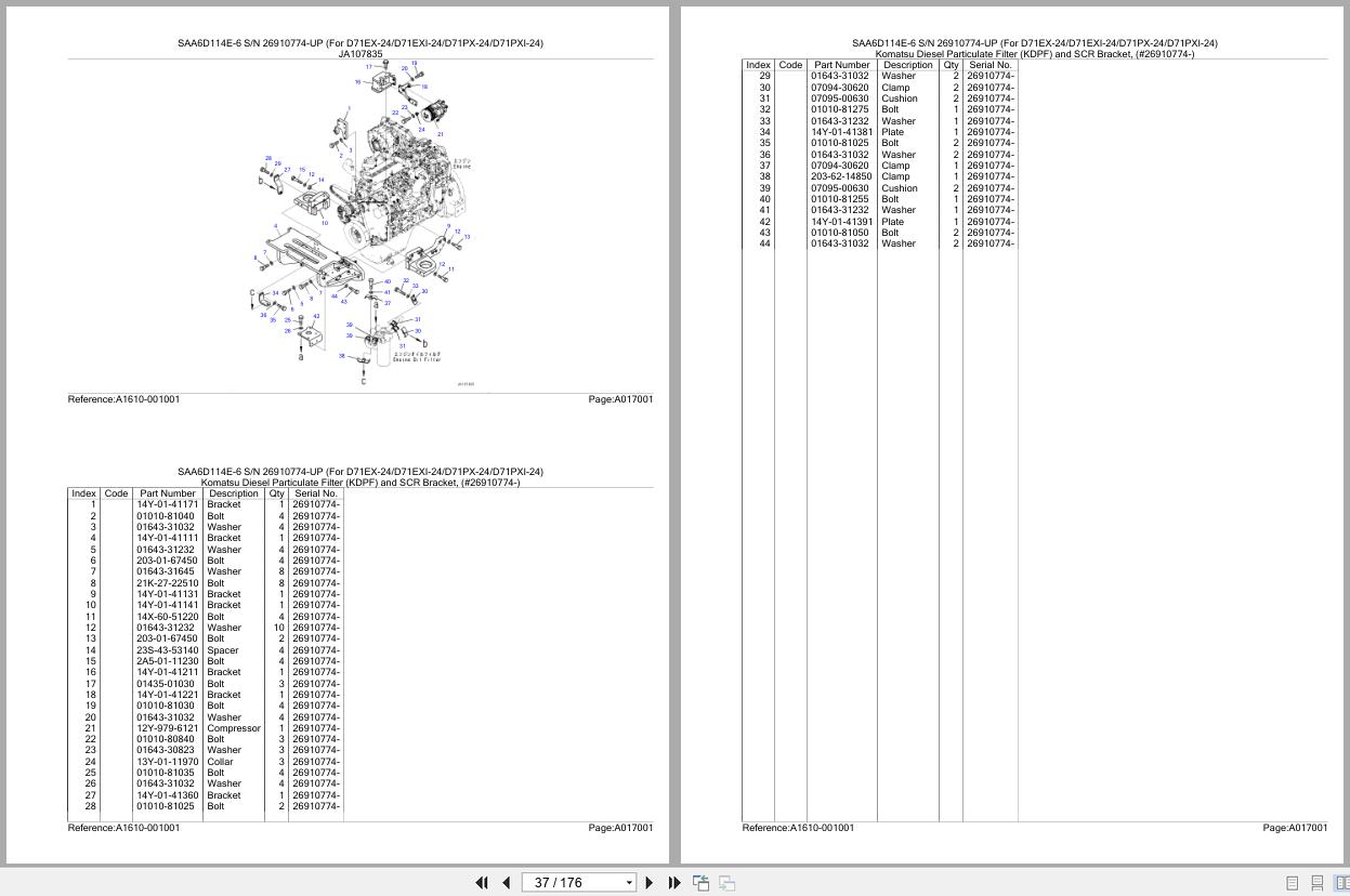 Komatsu Engine SAA6D114E 6 26910774 UP Parts Catalog (2)