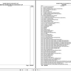 Komatsu Engine SAA6D125E 2C 8 60721 UP Parts Catalog (1)