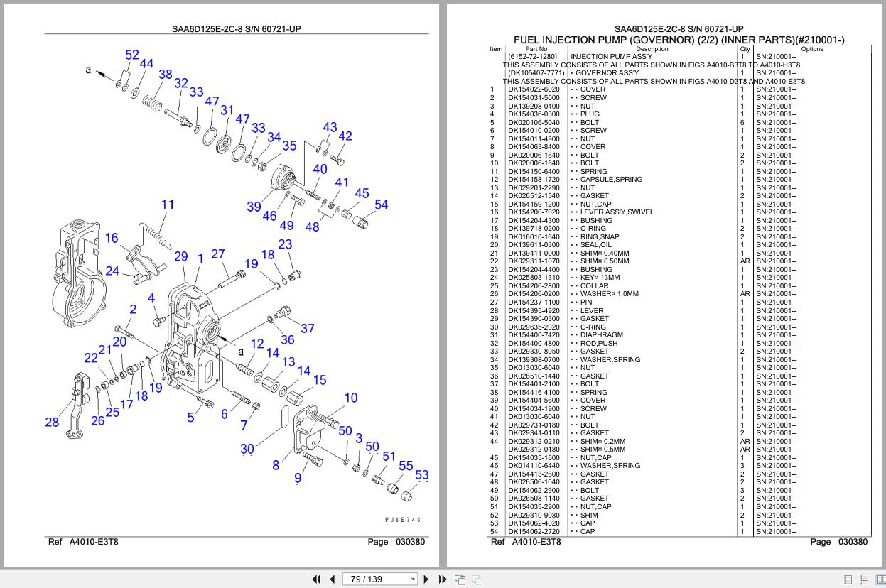 Komatsu Engine SAA6D125E 2C 8 60721 UP Parts Catalog (2)