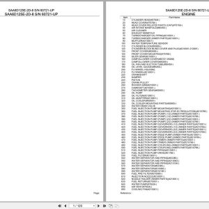 Komatsu Engine SAA6D125E 2D 8 60721 UP Parts Catalog (1)