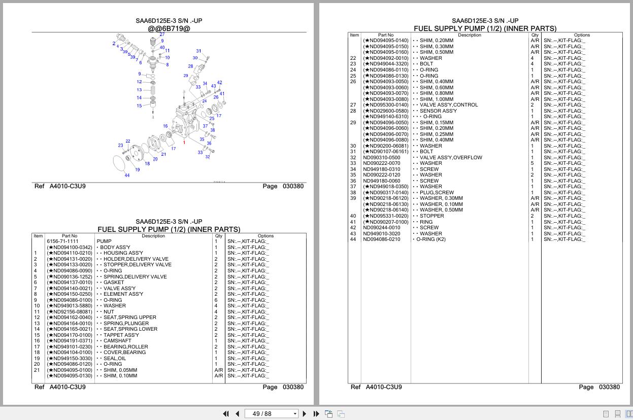Komatsu Engine SAA6D125E 3 Parts Catalog (2)