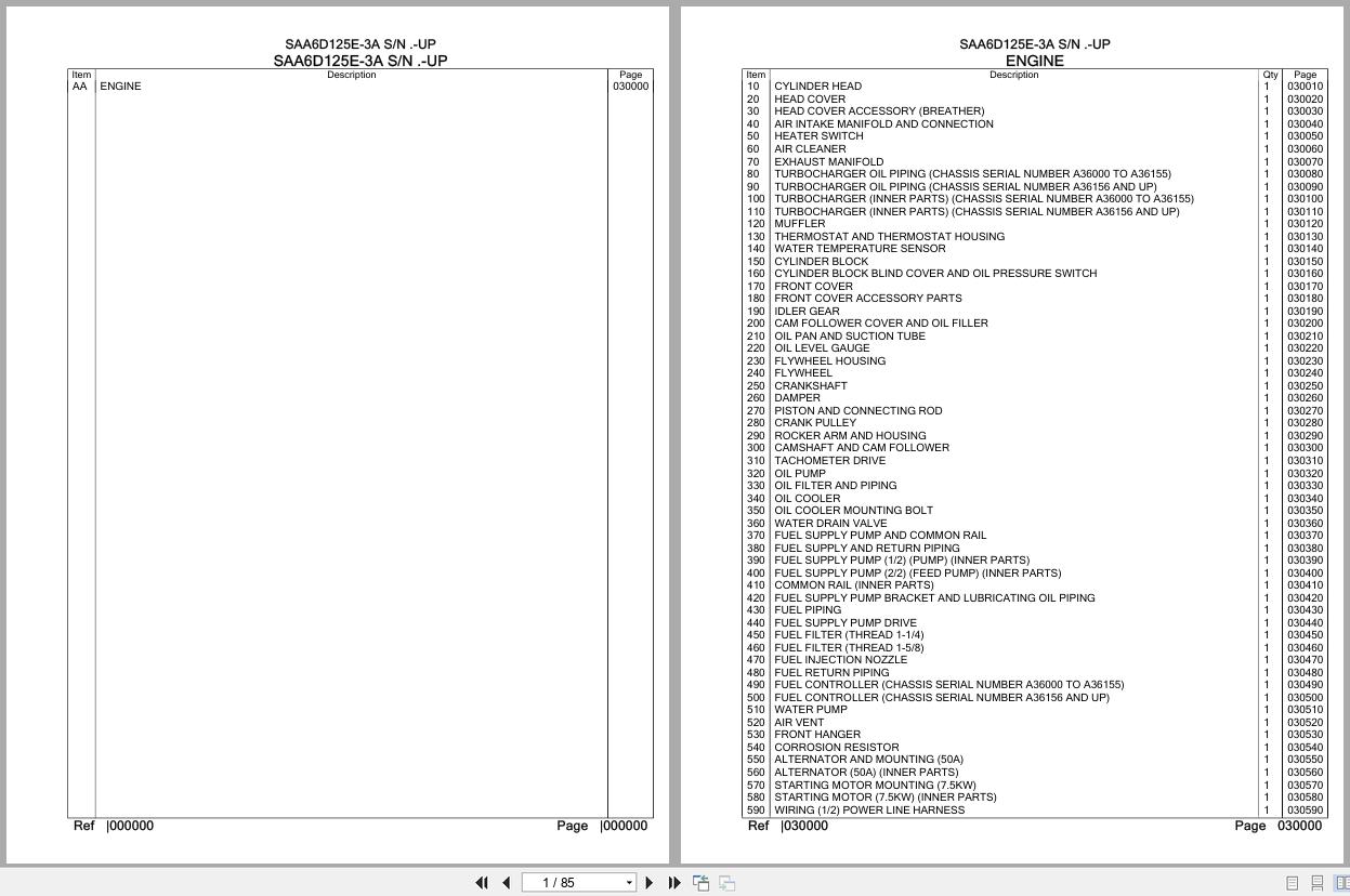 Komatsu Engine SAA6D125E 3A Parts Catalog (1)