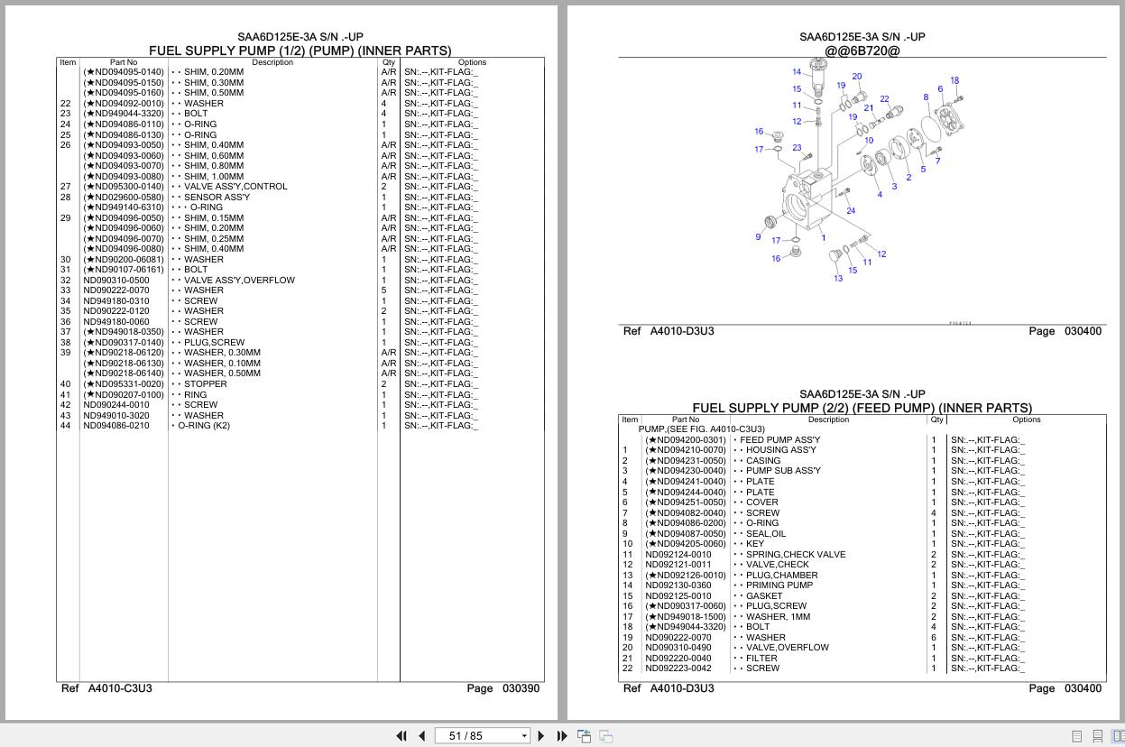 Komatsu Engine SAA6D125E 3A Parts Catalog (2)