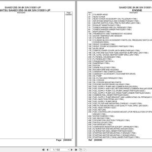 Komatsu Engine SAA6D125E 3K 8K 310001 UP Parts Catalog (1)