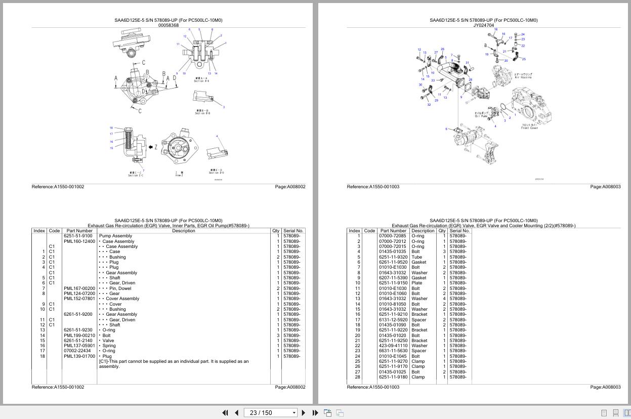 Komatsu Engine SAA6D125E 5 578089 UP Parts Catalog (2)