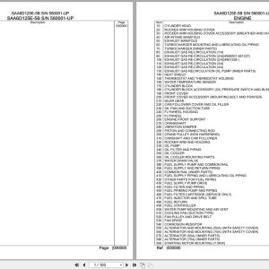 Komatsu Engine SAA6D125E 5B 560001 UP Parts Catalog (1)