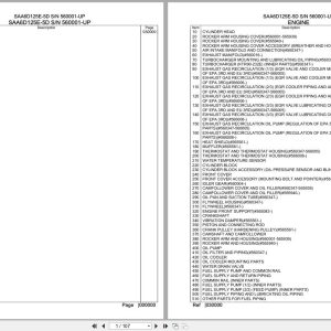 Komatsu Engine SAA6D125E 5D 560001 UP Parts Catalog (1)