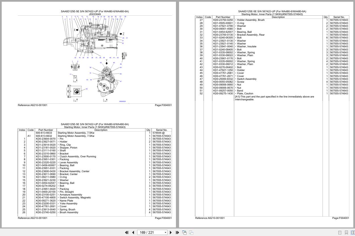 Komatsu Engine SAA6D125E 5E 567422 UP Parts Catalog (2)