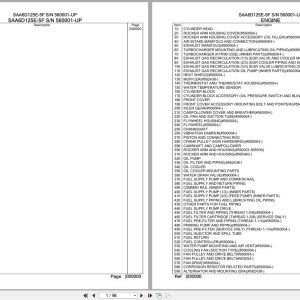 Komatsu Engine SAA6D125E 5F 560001 UP Parts Catalog (1)