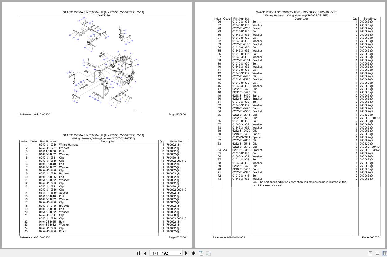 Komatsu Engine SAA6D125E 6A 760002 UP Parts Catalog (2)