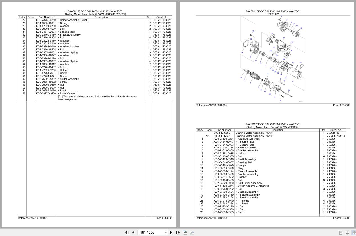 Komatsu Engine SAA6D125E 6C 760611 UP Parts Catalog (2)