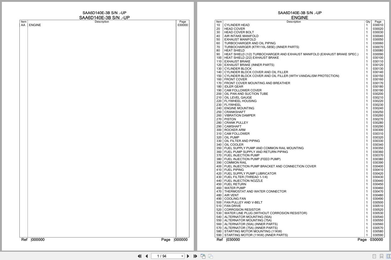 Komatsu Engine SAA6D140E 3B Parts Catalog (1)
