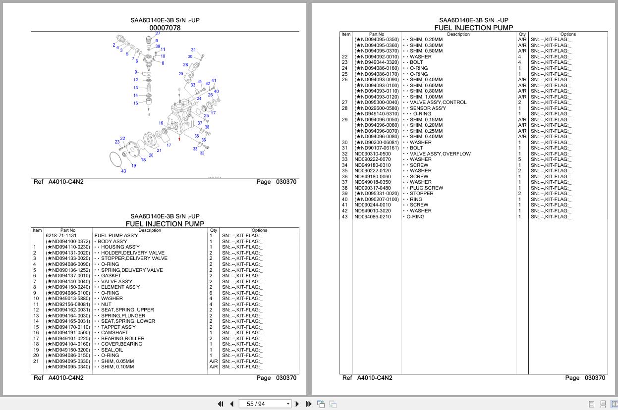 Komatsu Engine SAA6D140E 3B Parts Catalog (2)