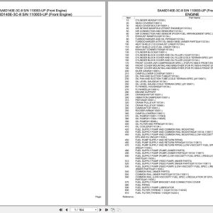 Komatsu Engine SAA6D140E 3C 8 110003 UP Parts Catalog (1)