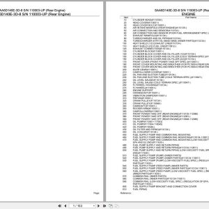 Komatsu Engine SAA6D140E 3D 8 110003 UP Parts Catalog (1)