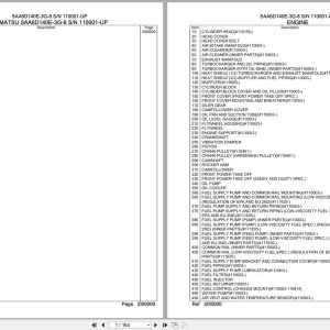 Komatsu Engine SAA6D140E 3G 8 110001 UP Parts Catalog (1)