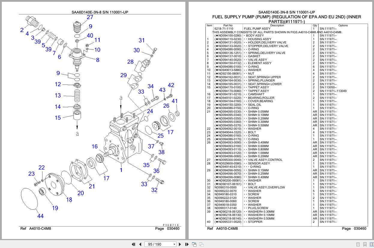 Komatsu Engine SAA6D140E 3N 8 110001 UP Parts Catalog (2)