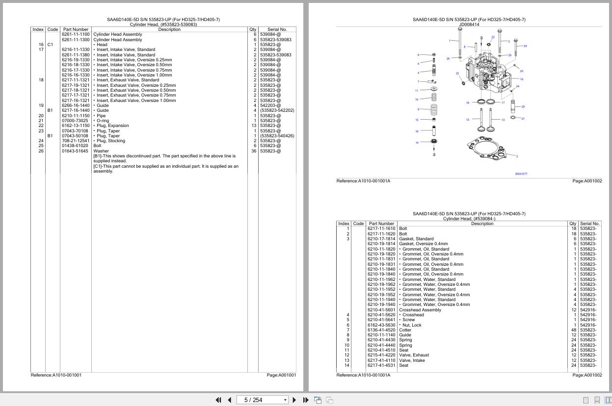 Komatsu Engine SAA6D140E 5D 535823 UP Parts Catalog (2)