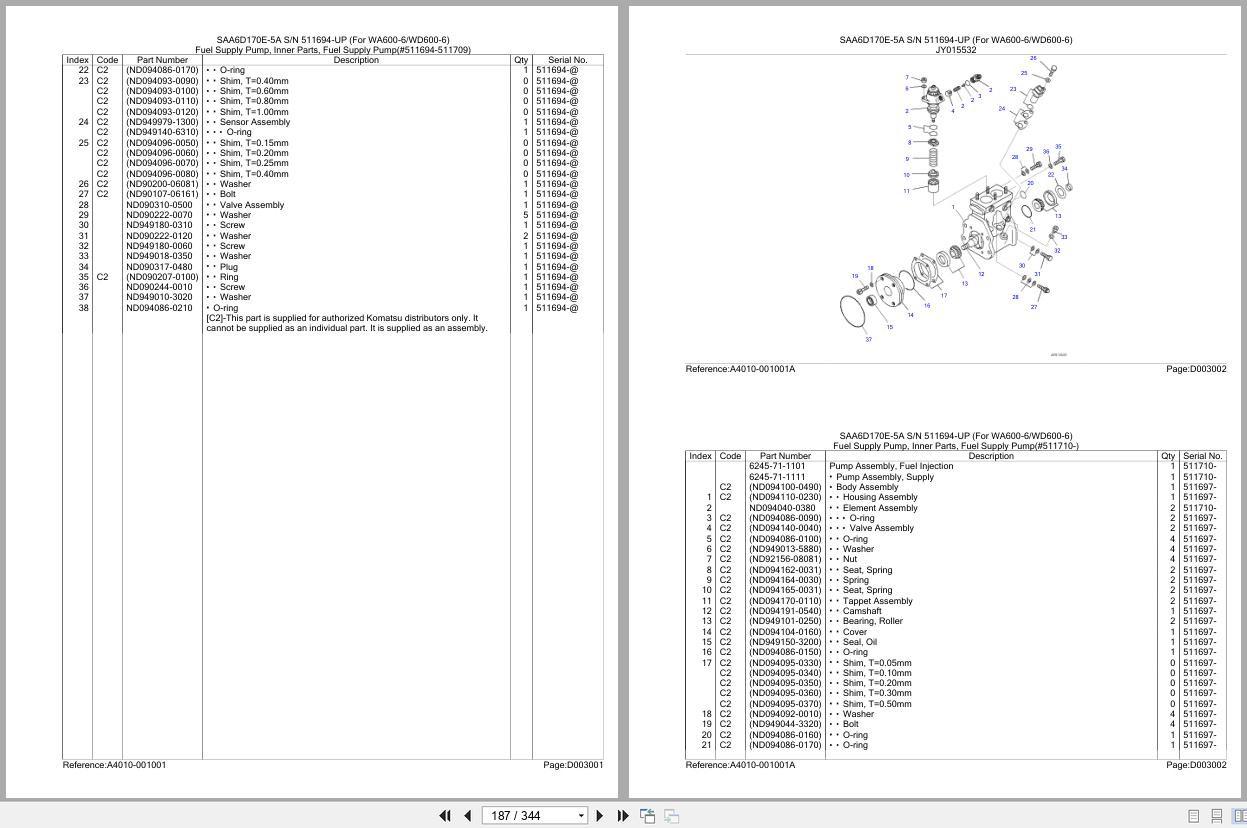 Komatsu Engine SAA6D170E 5A 511694 UP Parts Catalog (2)