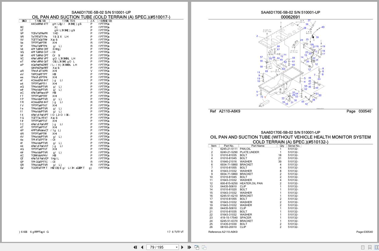 Komatsu Engine SAA6D170E 5B 02 510001 UP Parts Catalog (2)