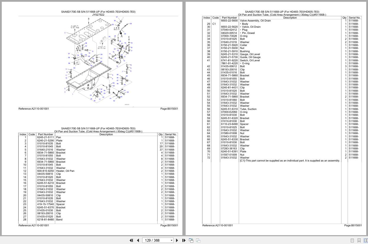 Komatsu Engine SAA6D170E 5B 511668 UP Parts Catalog (2)