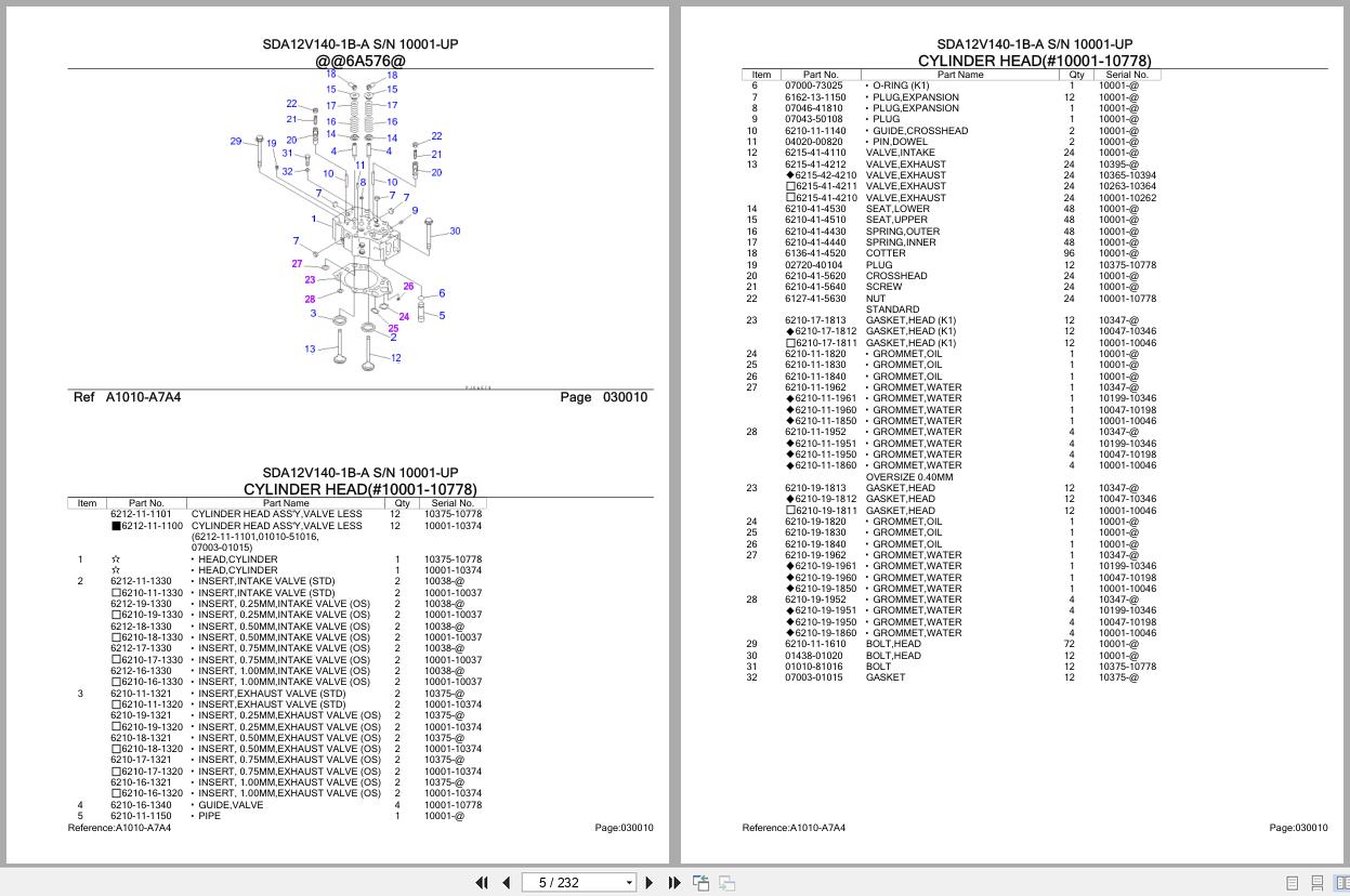 Komatsu Engine SDA12V140 1B A 10001 UP Parts Catalog (2)