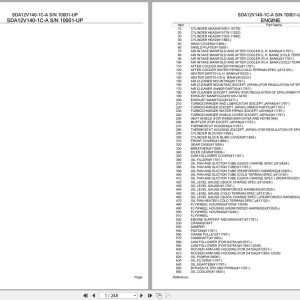 Komatsu Engine SDA12V140 1C A 10001 UP Parts Catalog (1)