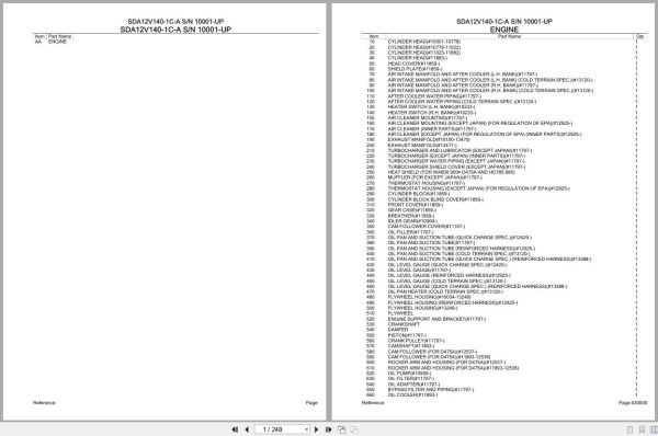 Komatsu Engine SDA12V140 1C A 10001 UP Parts Catalog (1)
