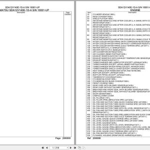 Komatsu Engine SDA12V140E 1D A 10001 UP Parts Catalog (1)