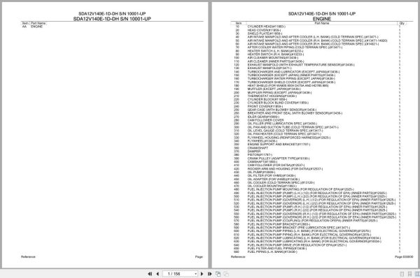 Komatsu Engine SDA12V140E 1D DH 10001 UP Parts Catalog (1)