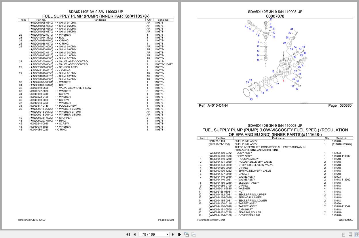 Komatsu Engine SDA6D140E 3H 9 110003 UP Parts Catalog (2)