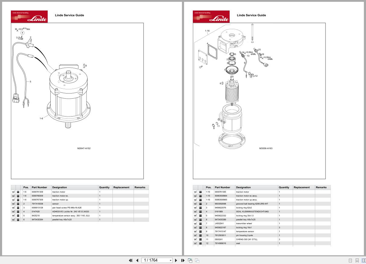Linde Forklift A Series A5222 01 11.2023 Parts Catalog (1)