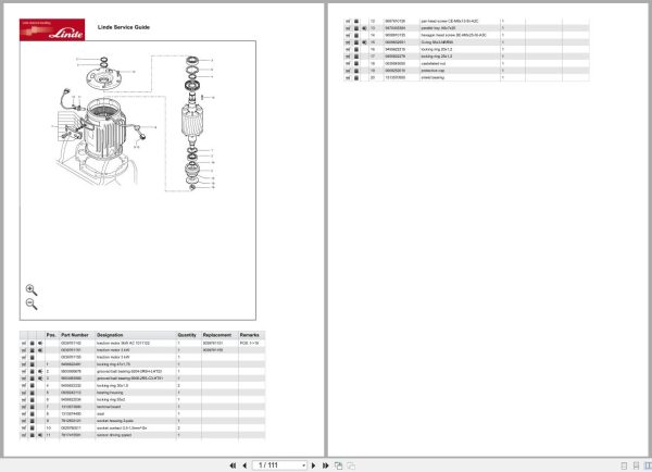 Linde Forklift D Series D1164 01 09.2016 Parts Catalog (1)