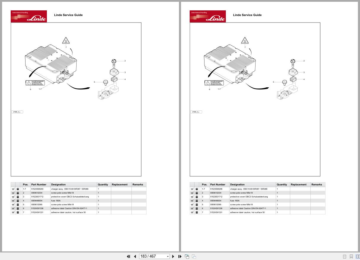 Linde Forklift E Series E388 01 E35 40 45 50 Parts Catalog (2)