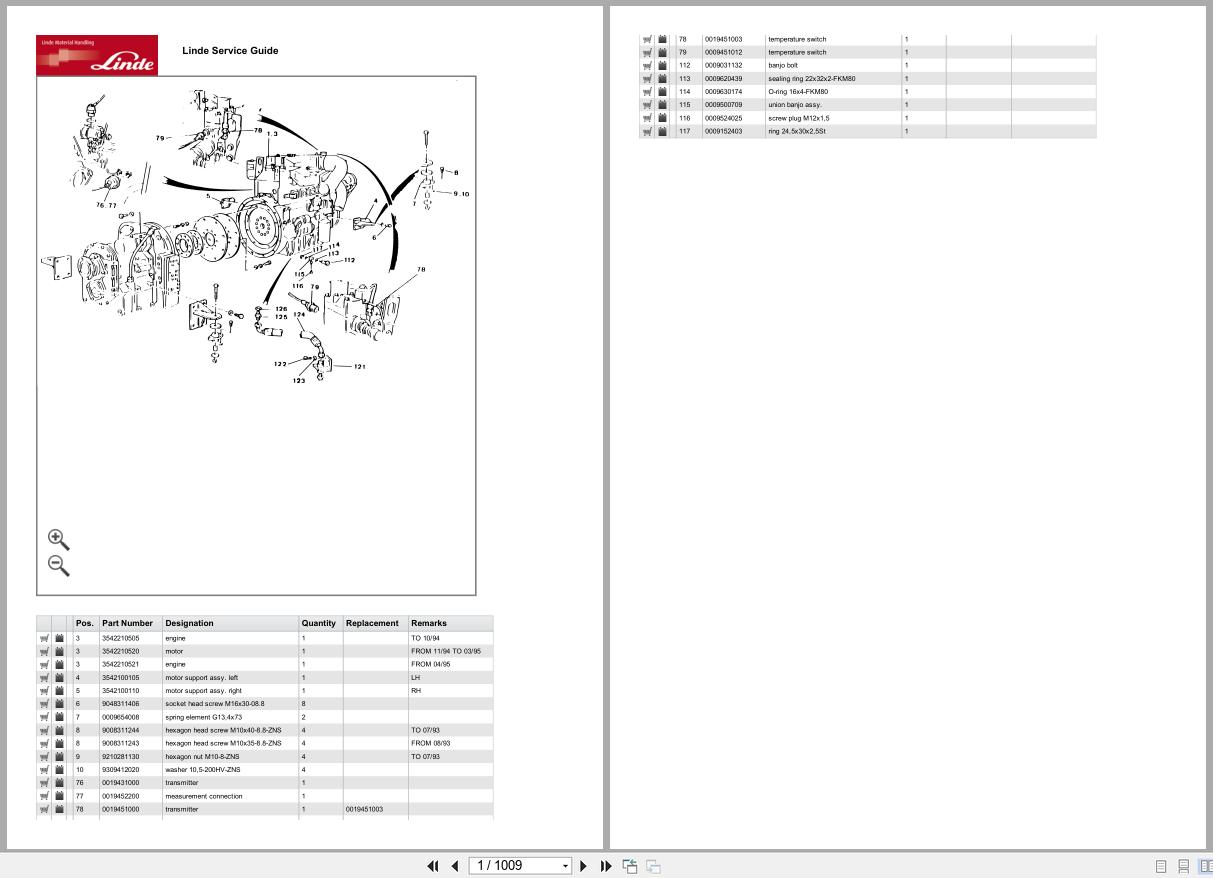 Linde Forklift HT Series HT354 01 Parts Catalog (1)
