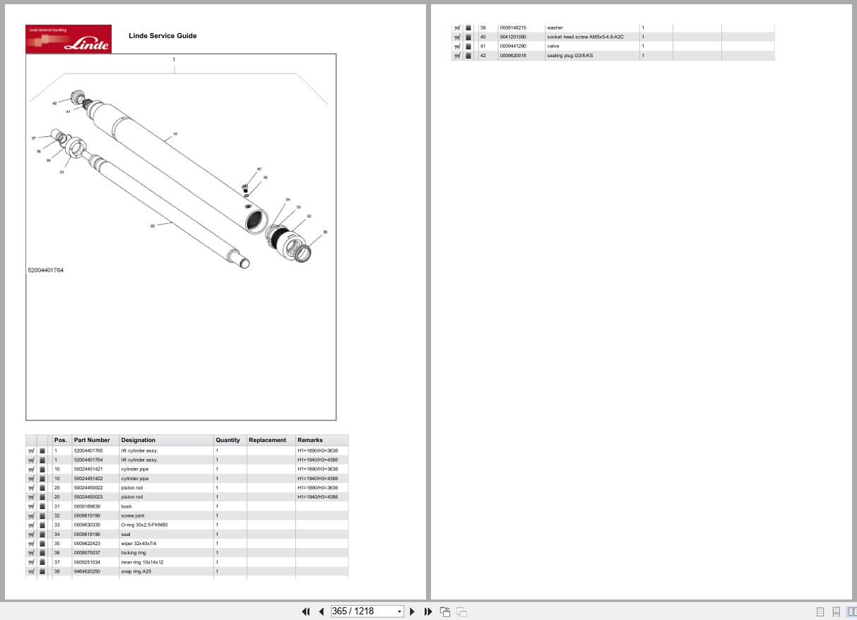 Linde Forklift L Series L1172 01 BW22 L10 L10AS L10B L12 L12AS L12I LUZ Parts Catalog (2)