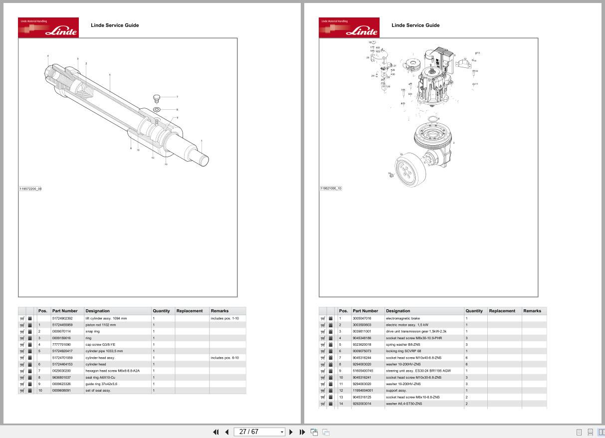 Linde Forklift L Series L1195 01 L12 MATIC Parts Catalog (2)