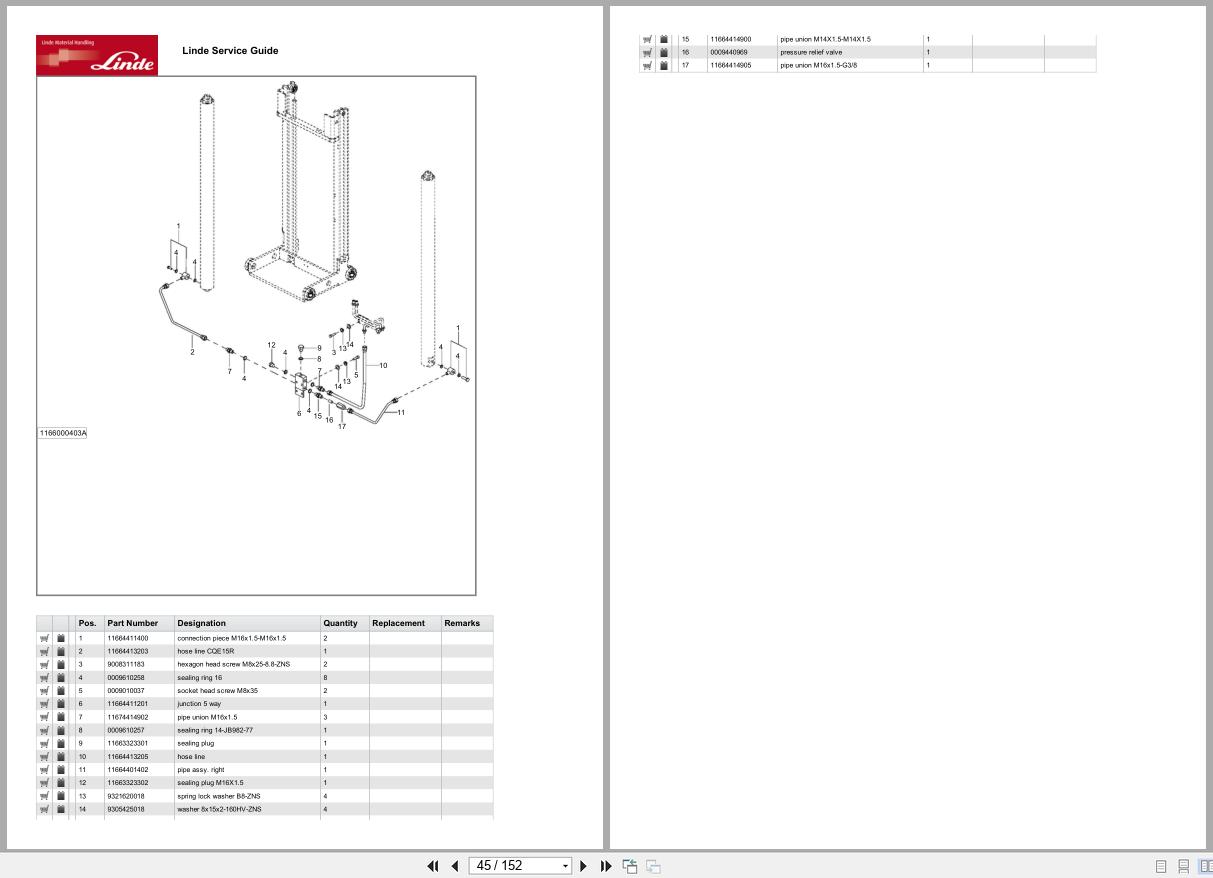 Linde Forklift M Series M1166 01 Parts Catalog (2)