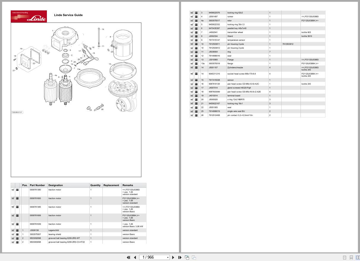 Linde Forklift R Series R1120 01 Parts Catalog (1)
