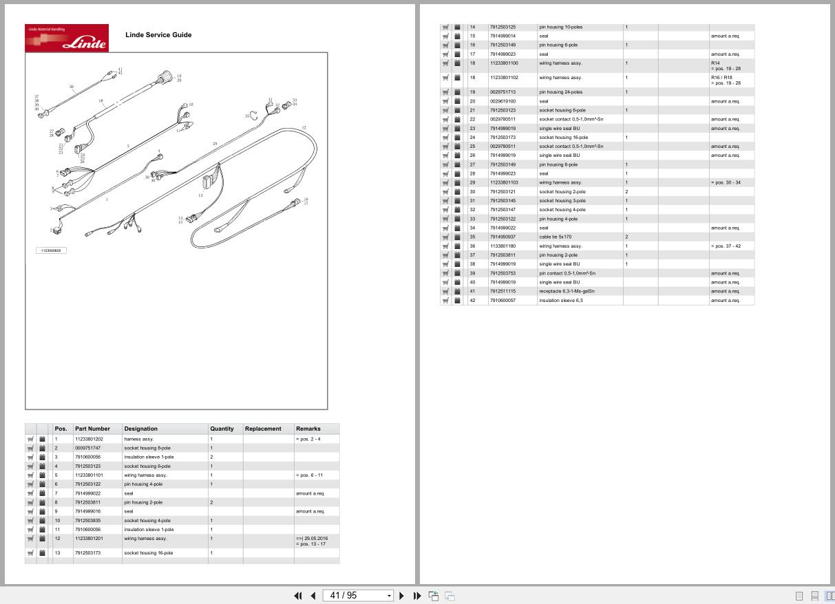 Linde Forklift R Series R1123 01 Parts Catalog (2)