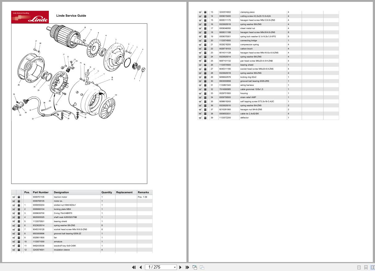 Linde Forklift R Series R113 01 Parts Catalog (1)