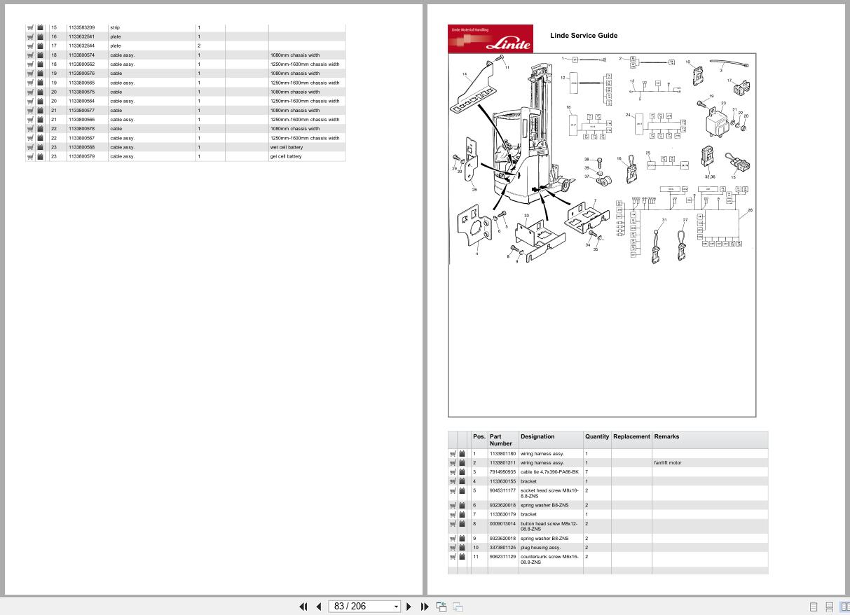 Linde Forklift R Series R113 02 Parts Catalog (2)
