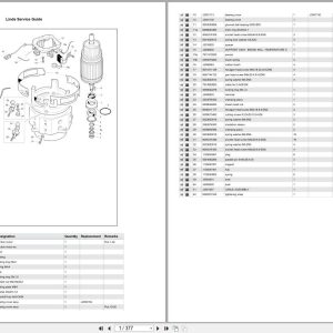 Linde Forklift R Series R115 01 Parts Catalog (1)