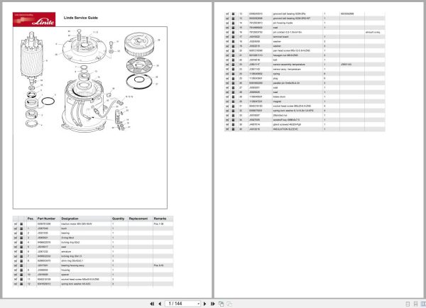 Linde Forklift R Series R115 03 R10C R12C R14C Parts Catalog (1)
