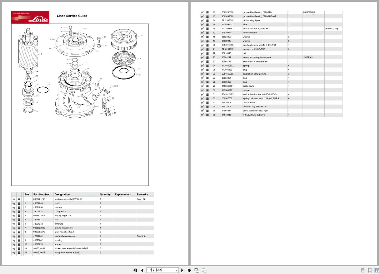 Linde Forklift R Series R115 03 R10C R12C R14C Parts Catalog (1)