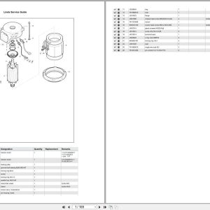 Linde Forklift R Series R115 11 R10C 14CS 11 Parts Catalog (1)